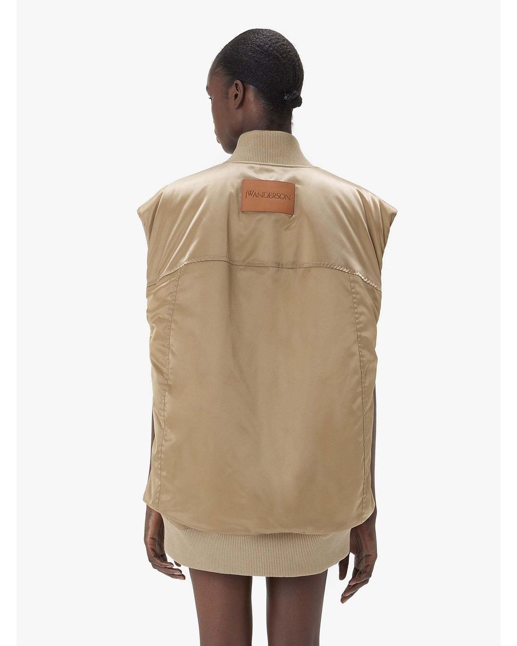 J.W. Anderson Brown Jw Anderson Sleeveless Bomber Jacket