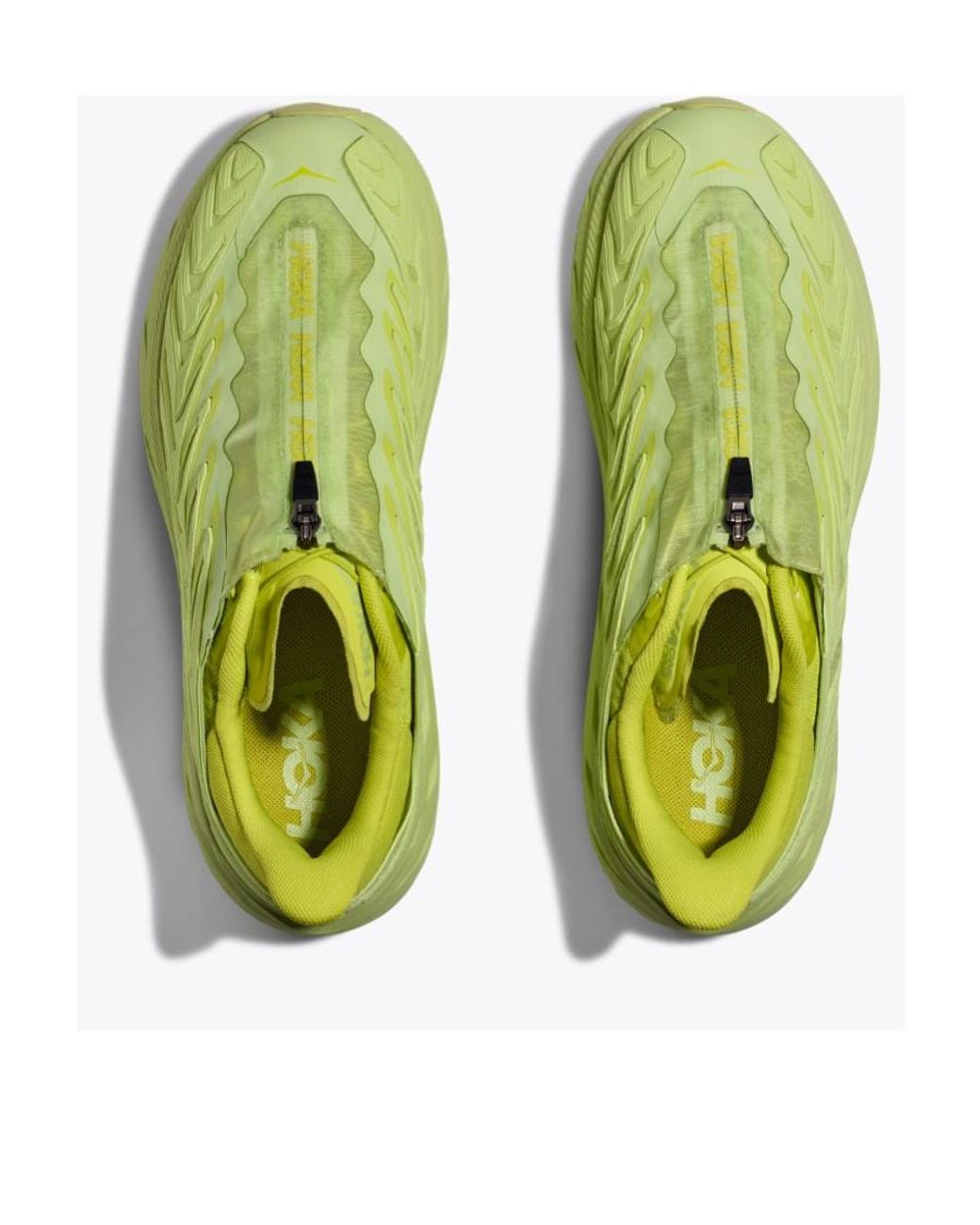 Hoka One One Green Zipper Closed Sneakers for men