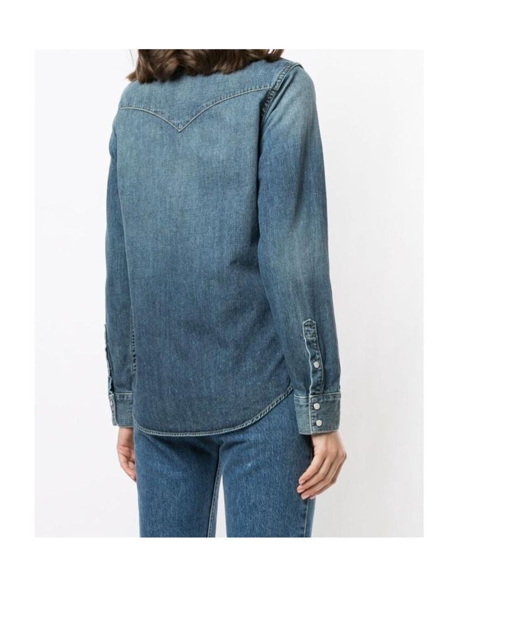 Nili Lotan Blue Long-Sleeved Shirt