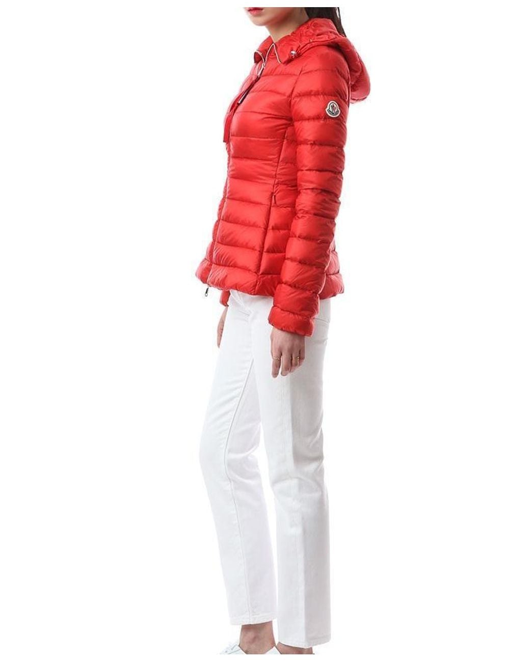 Moncler Red Amethyste Slim-Fit Down Jacket