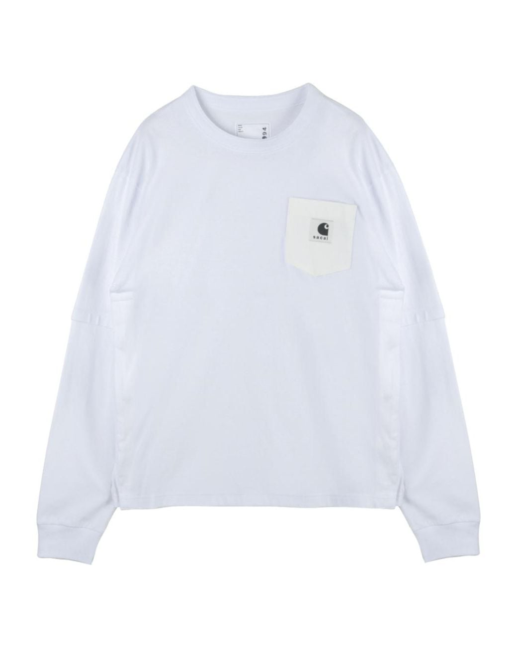 Sacai White X Carhartt Wip Logo Patch Crewneck Sweatshirt for men