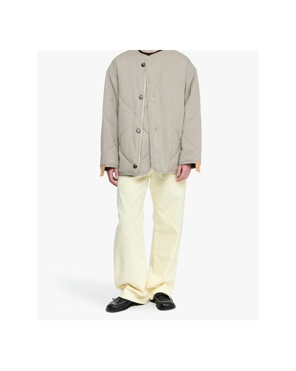 J.W. Anderson Natural Jw Anderson Quilted Button-Up Jacket for men