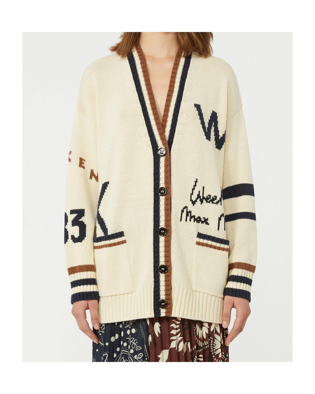 Max Mara Natural Oversized Cardigan
