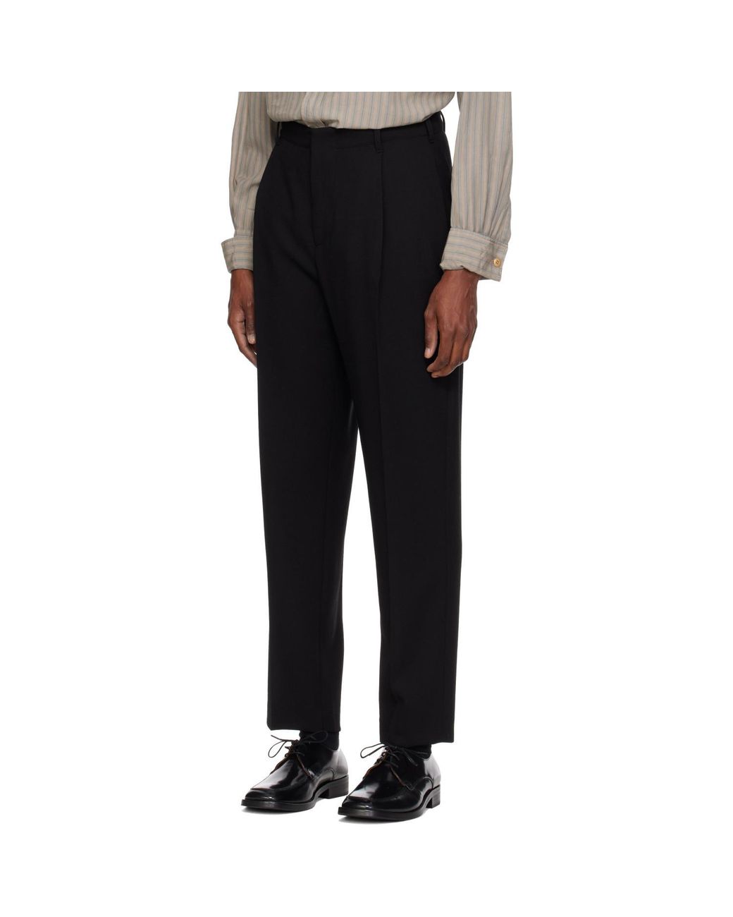 Magliano Black Sundance Pleated Casual Trousers for men