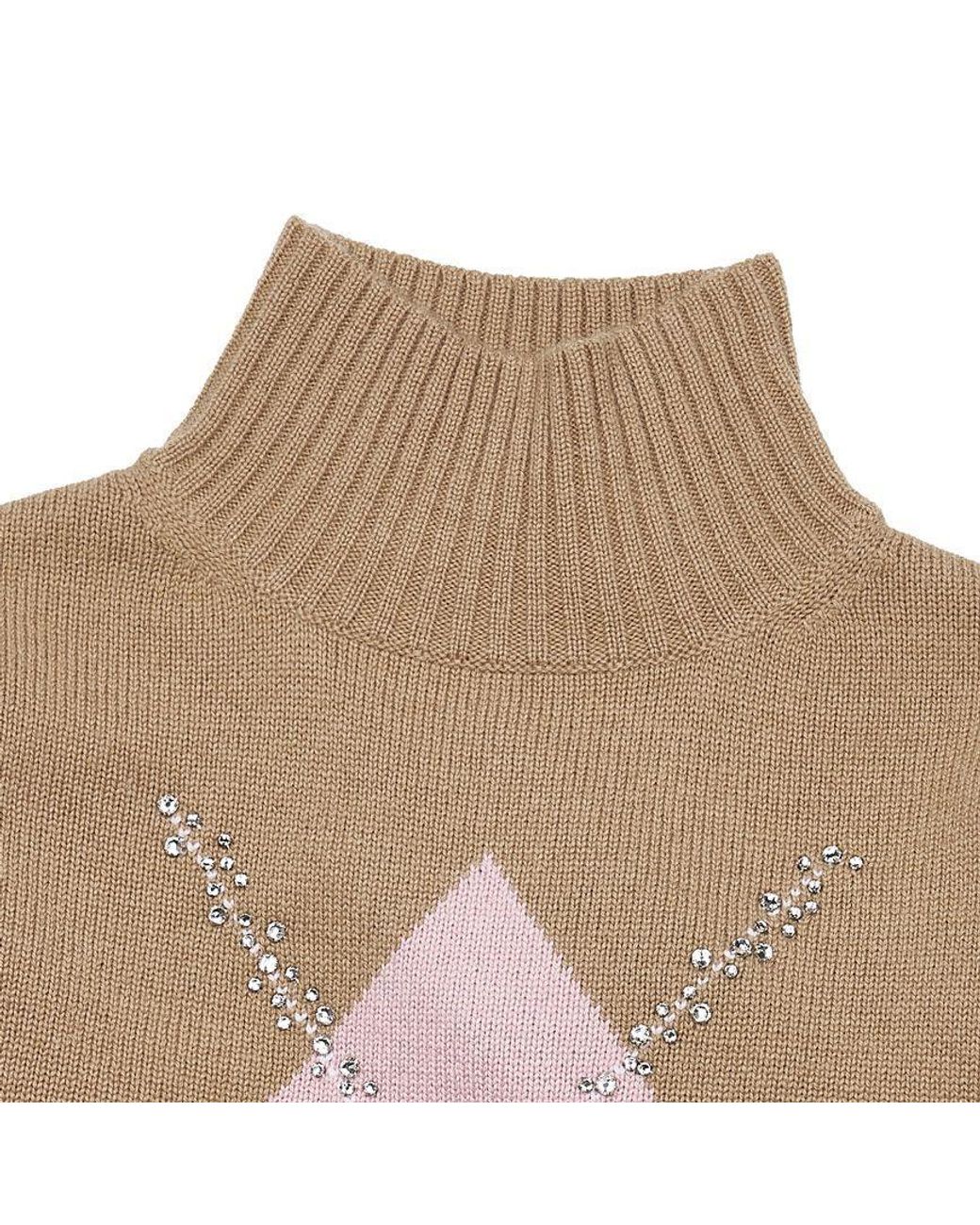 Max Mara Pink Studio High Neck Long-Sleeved Jumper