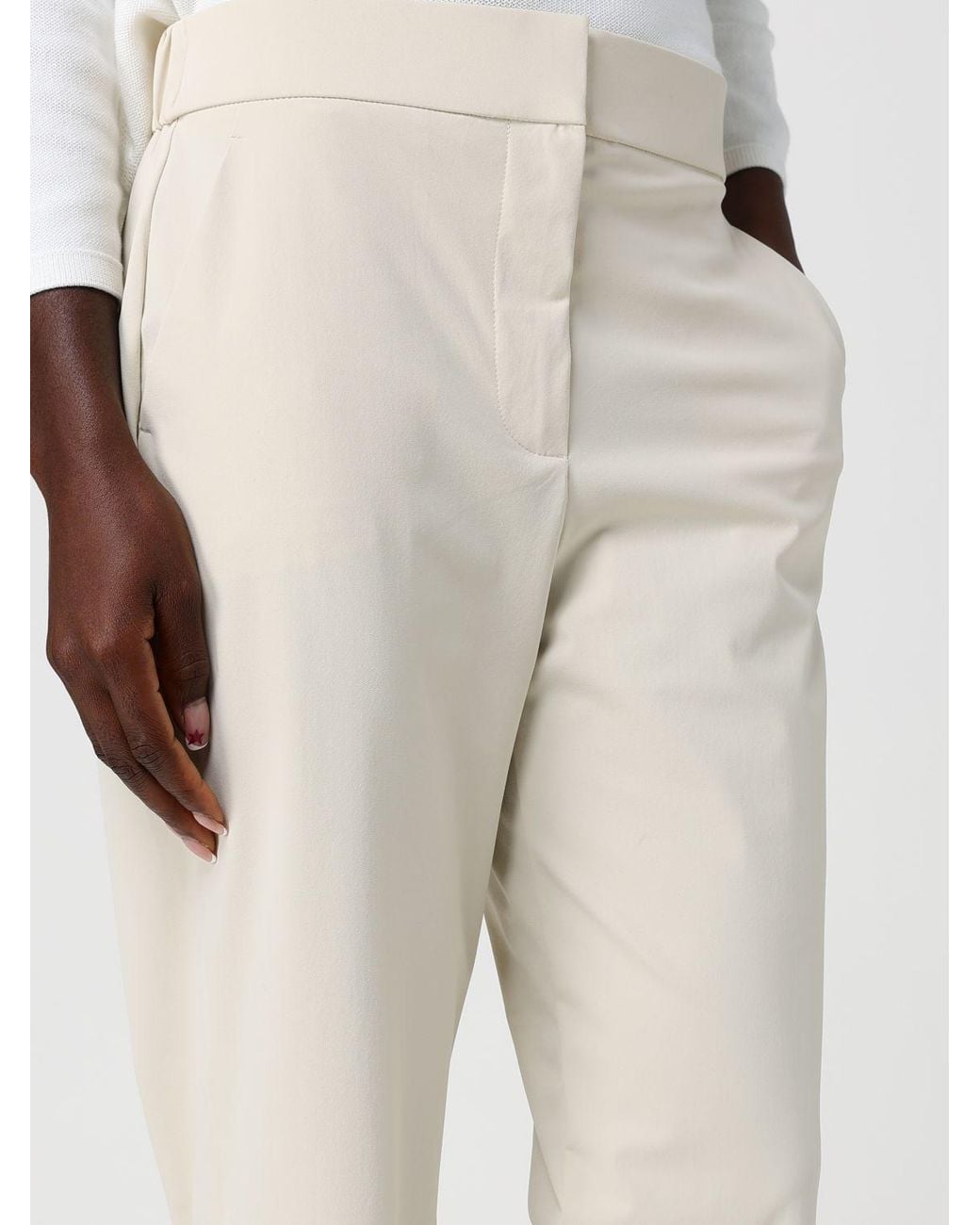 Max Mara White Side Pocket Casual Pants