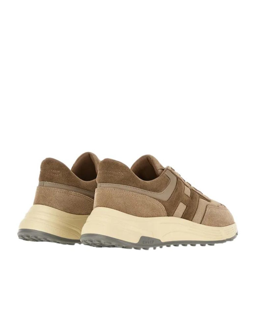 Hogan Brown H-Stripe Low-Top Sneakers for men