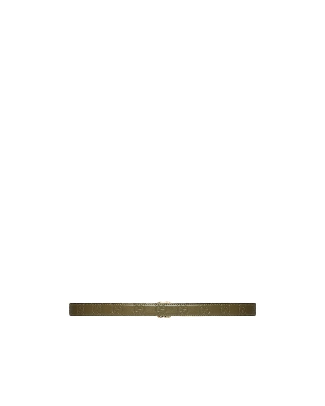 Gucci White Gg Milano Thin Belt