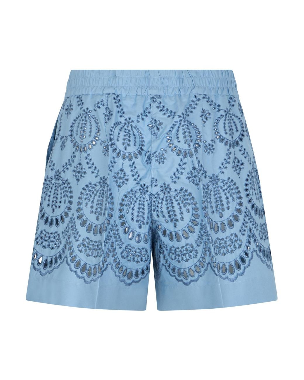P.A.R.O.S.H. Blue P.A.R.O..H. Cannes Broderie-Anglaise Shorts