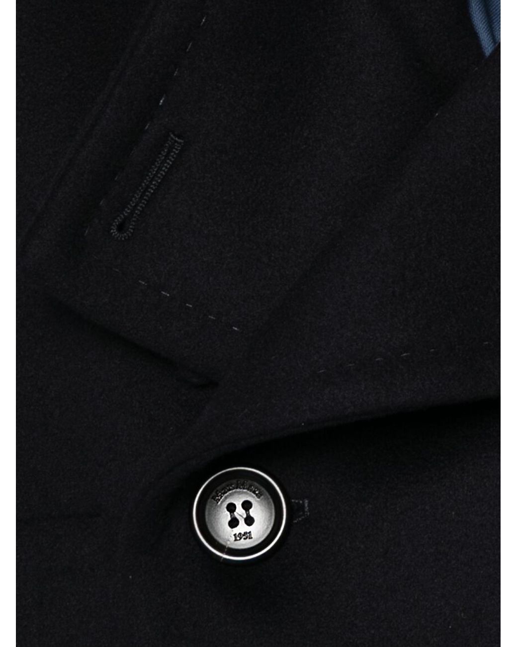 Max Mara Blue Laveno Double-Breasted Coat