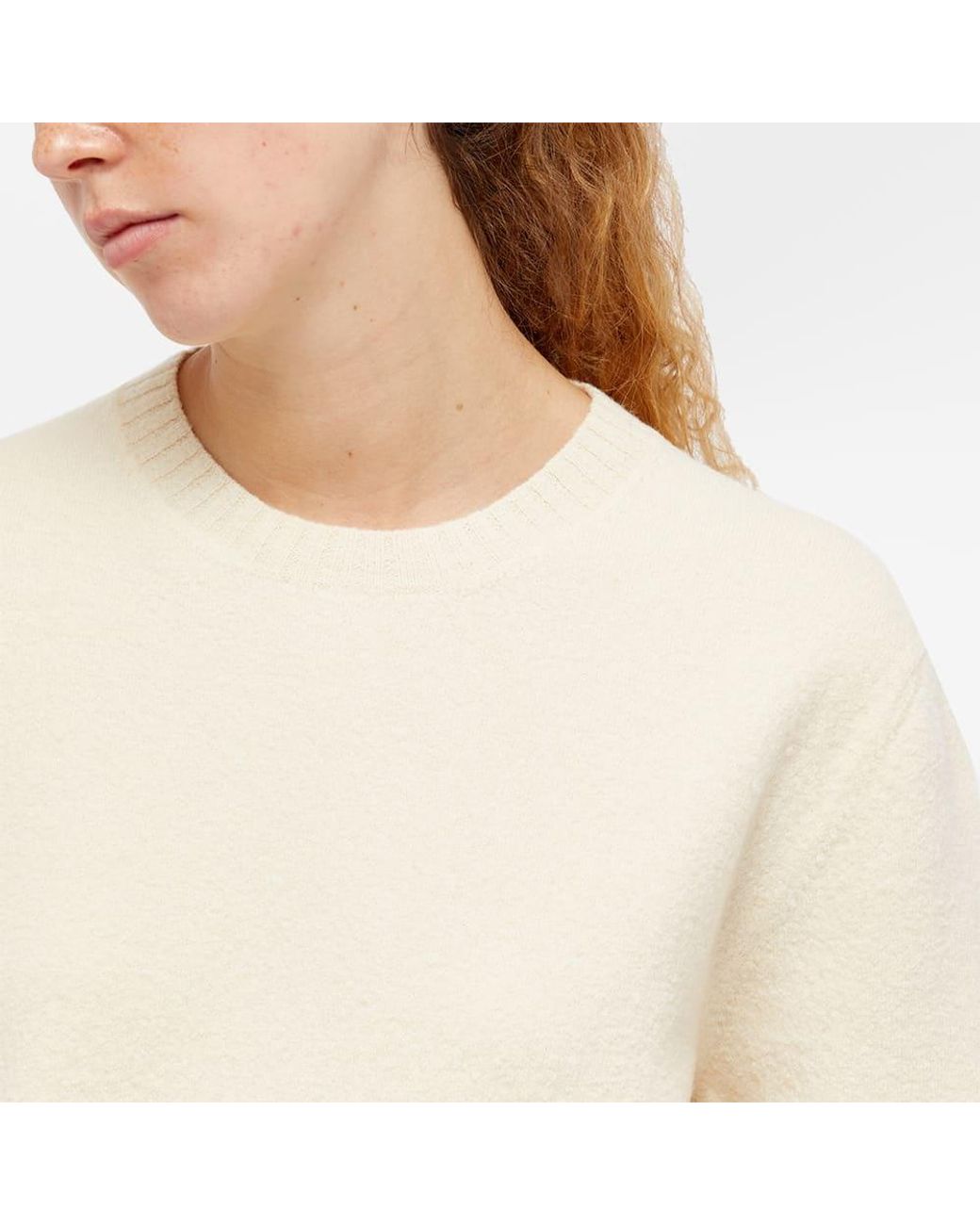 Jil Sander White Crewneck Knitted Jumper