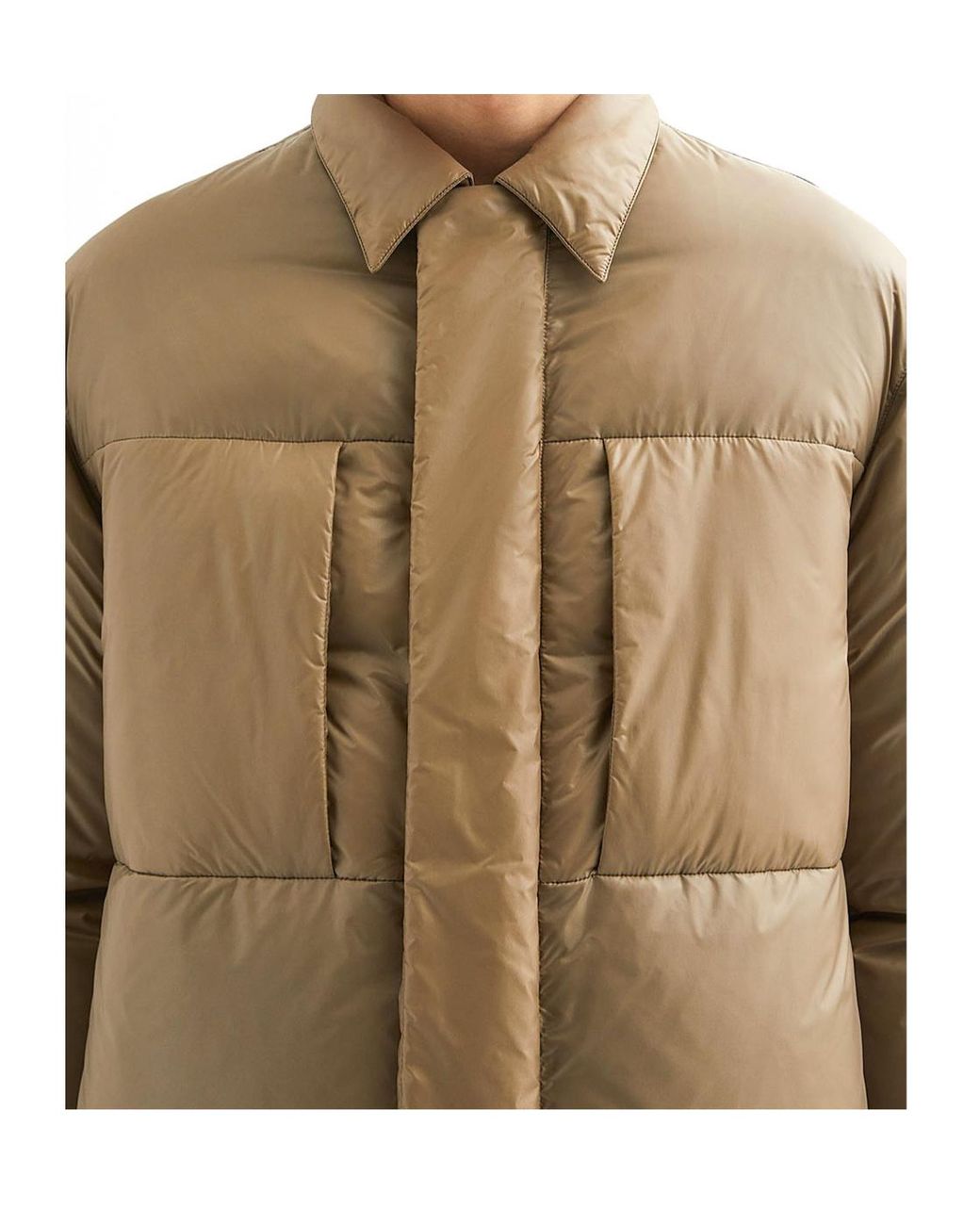 Jil Sander Brown Padded Down Jacket for men