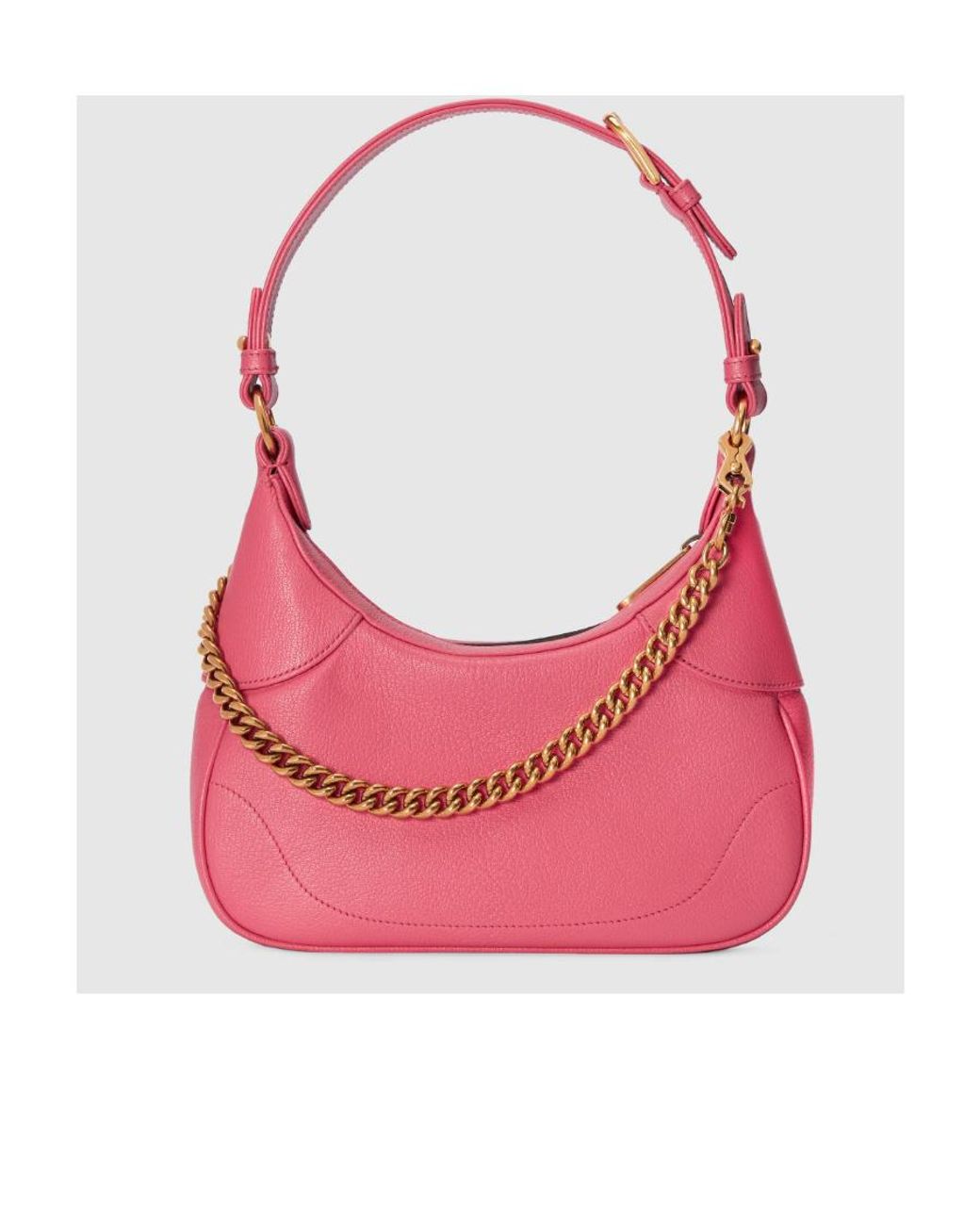 Gucci Pink Logo Plaque Small Aphrodite Shoulder Bag