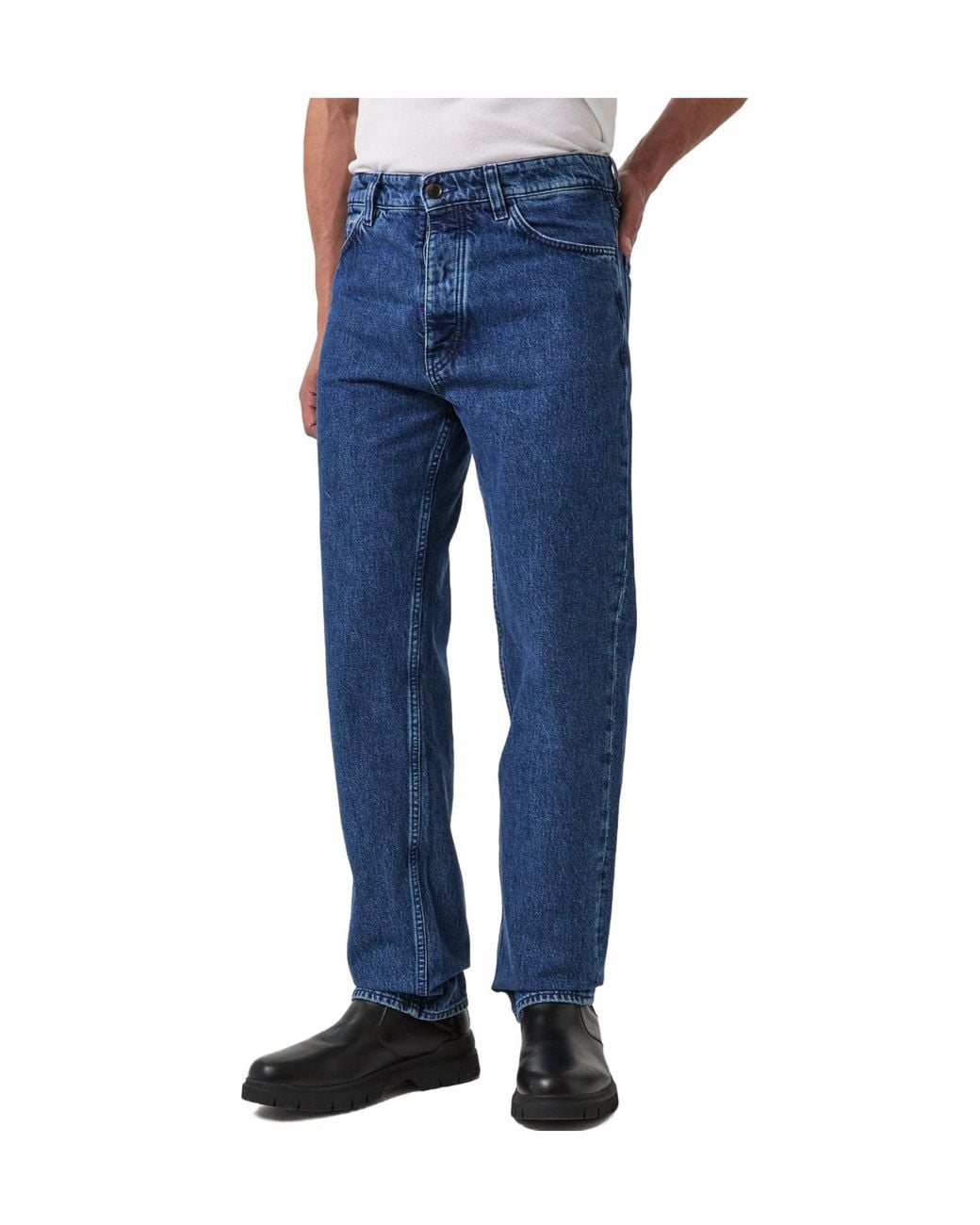 Boss Blue Stonewash Denim Jeans for men