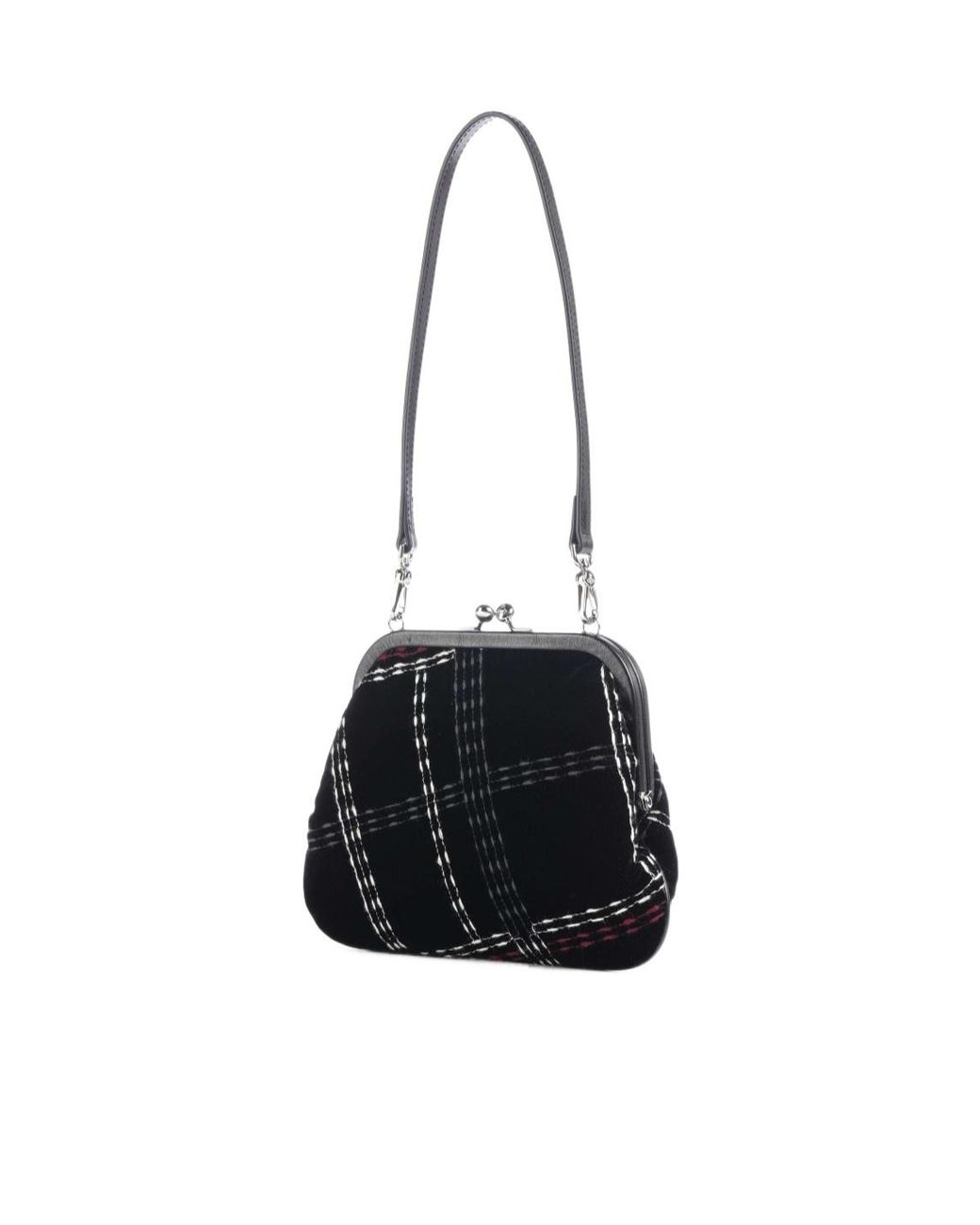 Vivienne Westwood Black Vivienne Checked Shoulder Bag