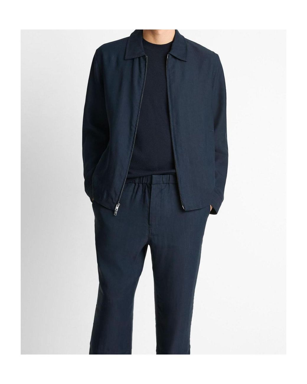 Vince Blue Zip-Up Jacket for men