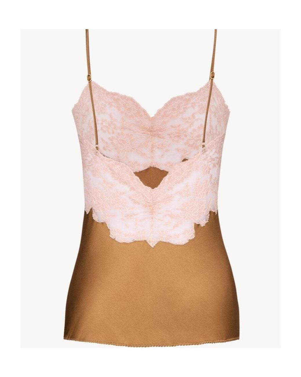 Saint Laurent Blue Lace V-Neck Camisole