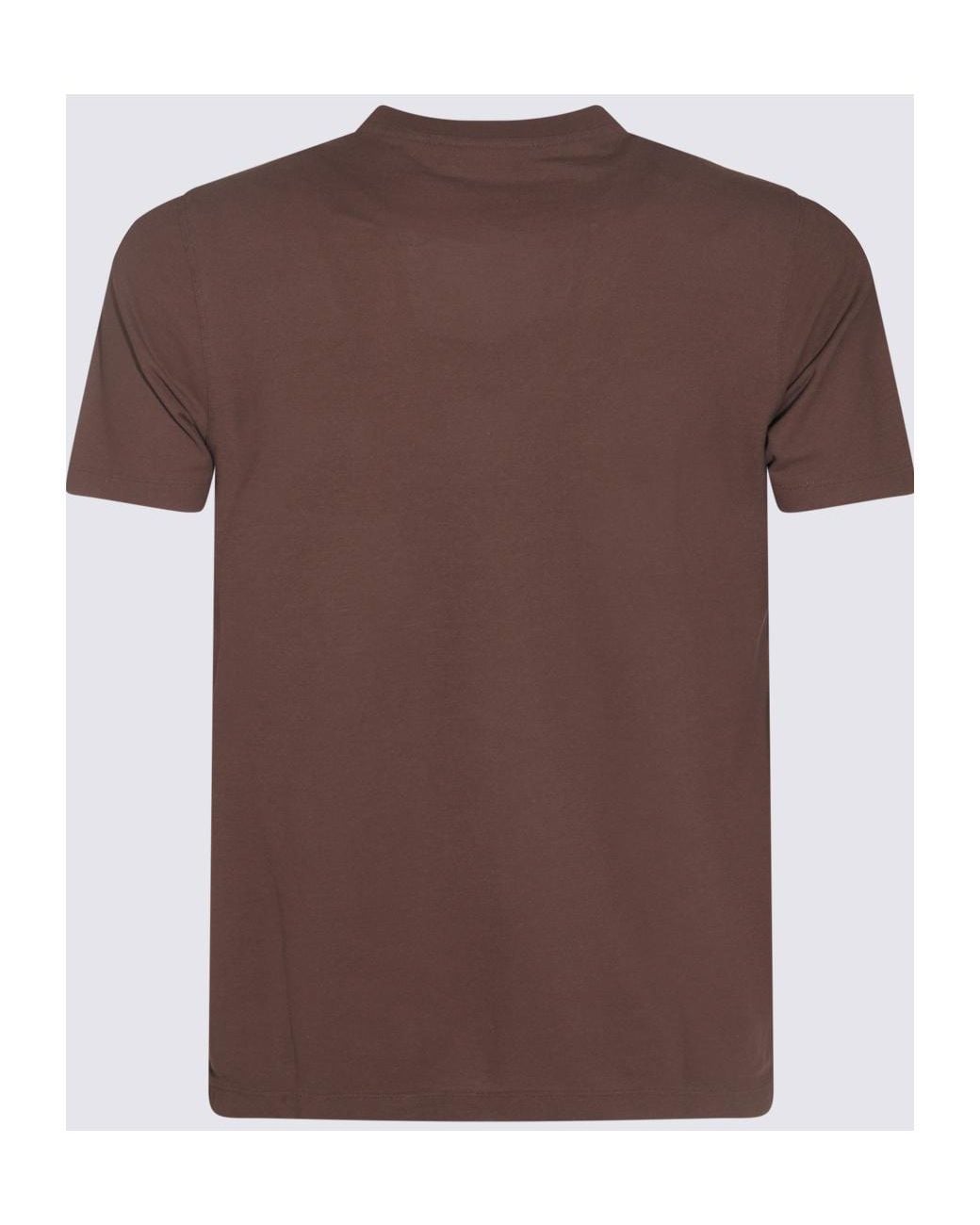 Zanone Brown Crewneck Short-Sleeved T-Shirt for men