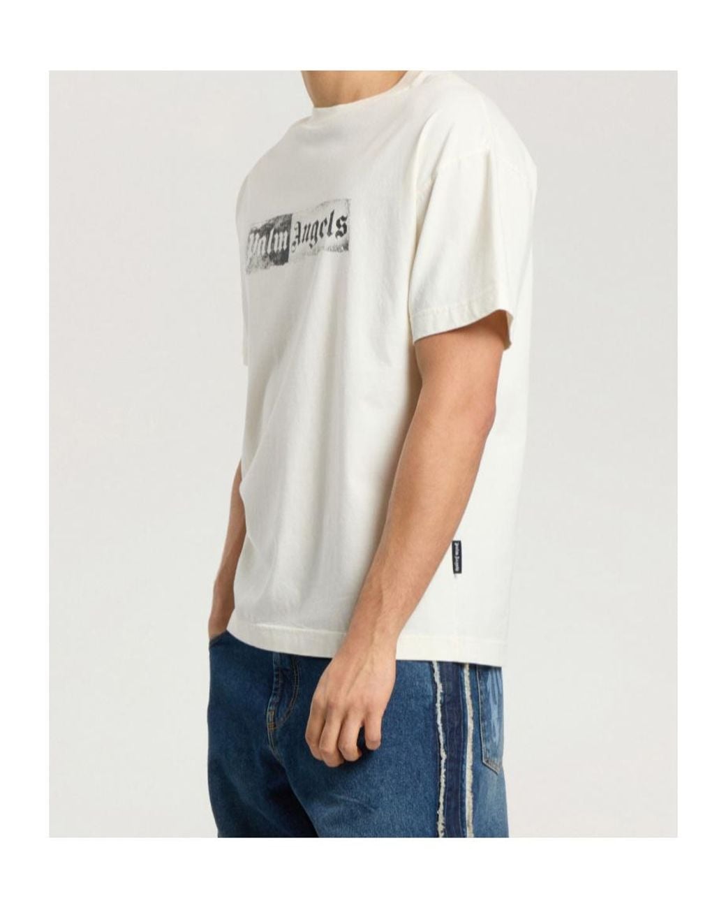 Palm Angels White Relaxed T-Shirt for men
