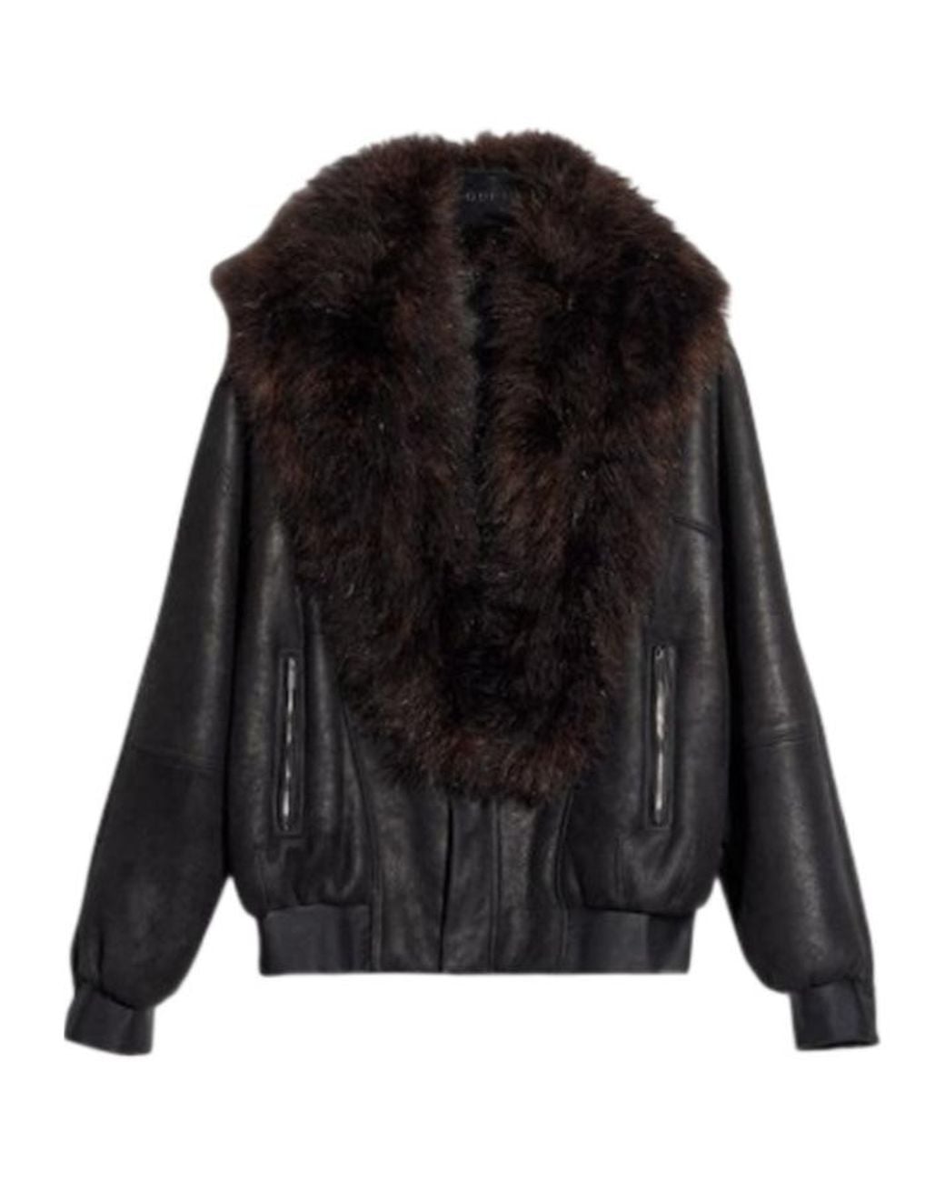 Gucci Black Soft Shearling Bomber Jacket