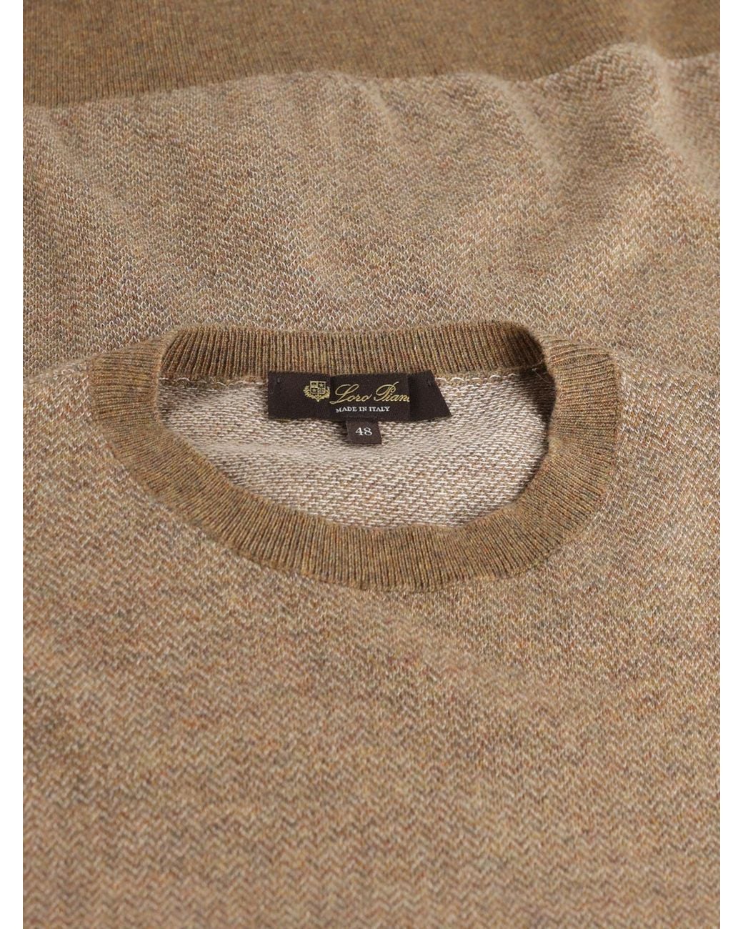 Loro Piana Brown Knitted Jumper for men