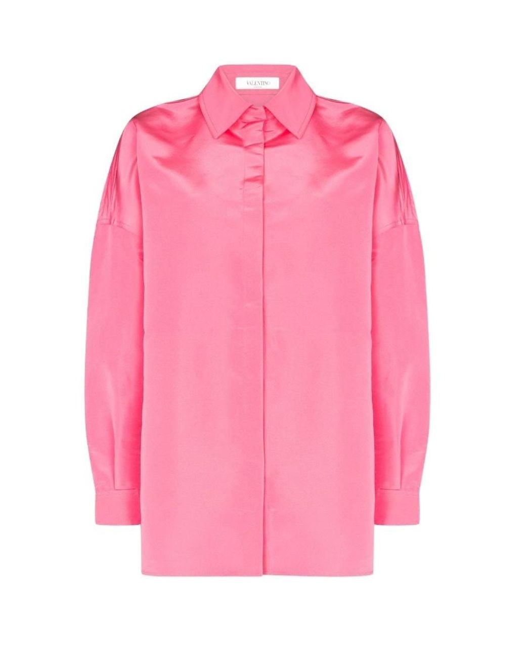 Valentino Pink Faille Pea Coat