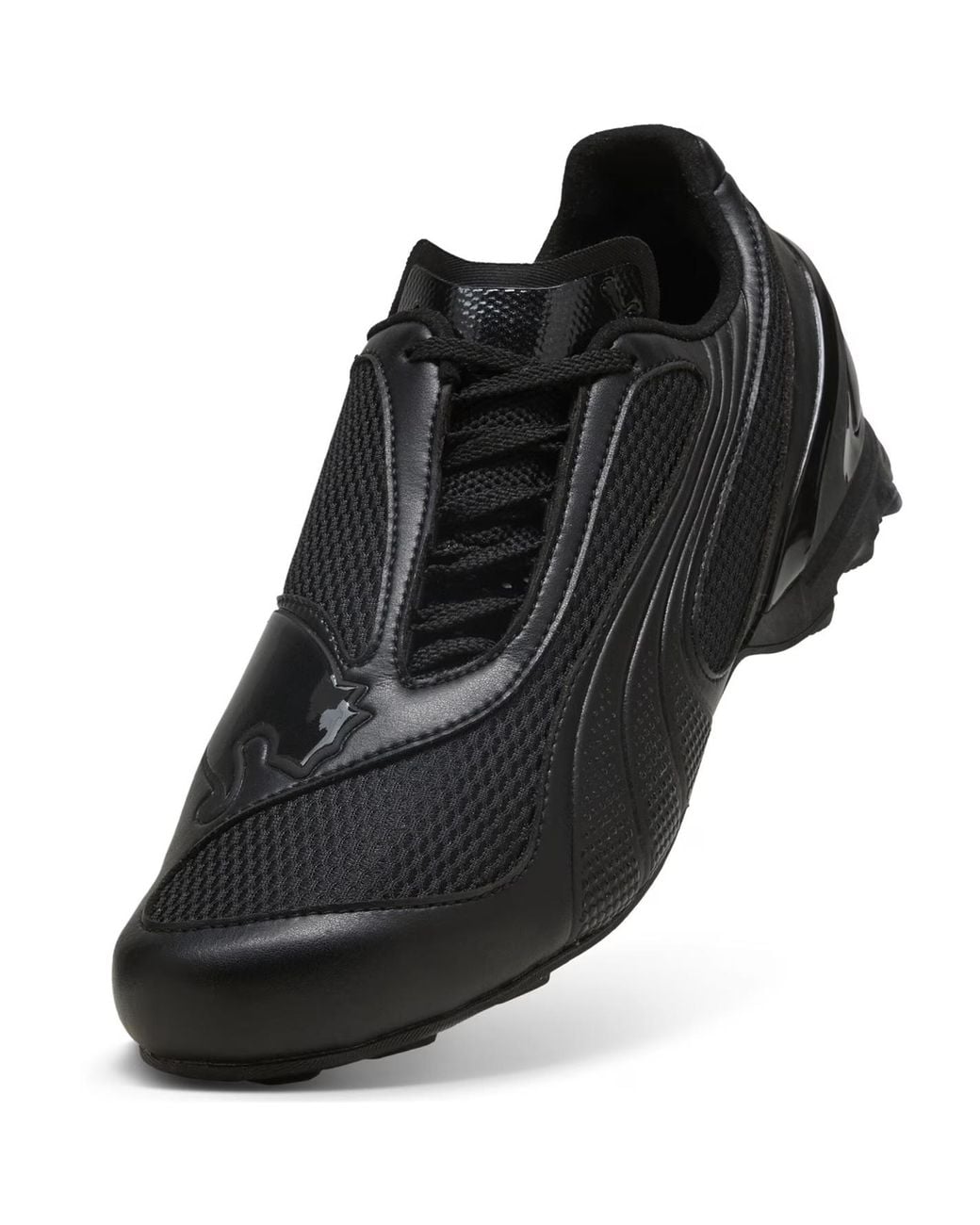 PUMA Black Lace-Up Low-Top Sneakers