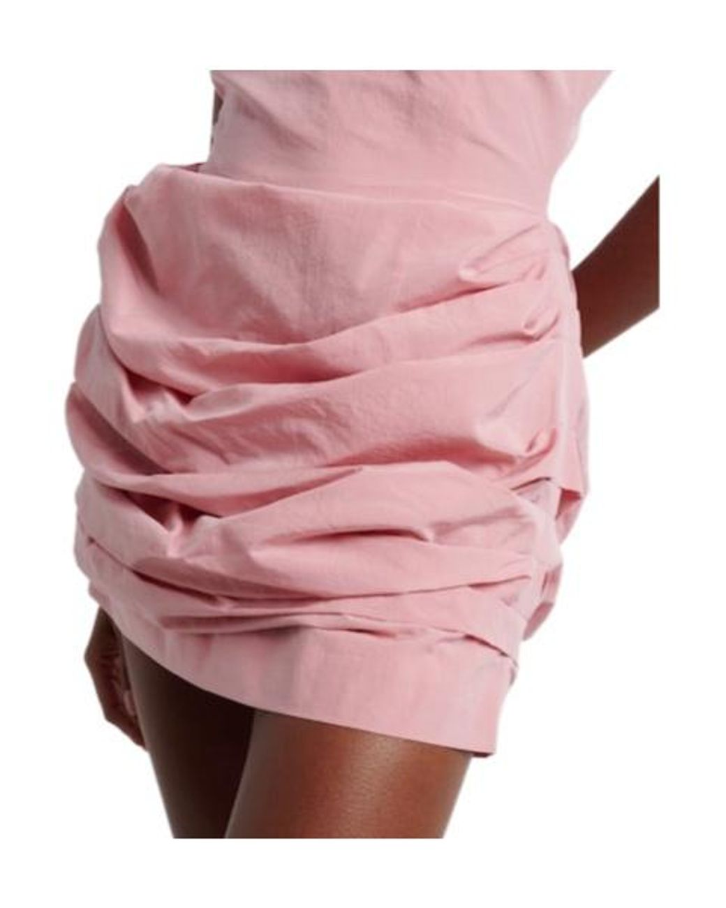 Magda Butrym Pink Draped Cotton And Silk Minidress