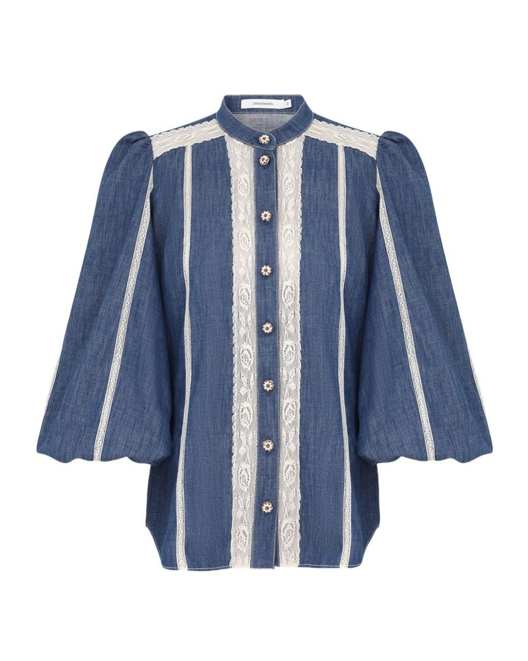 Zimmermann Blue Awaken Denim Shirt