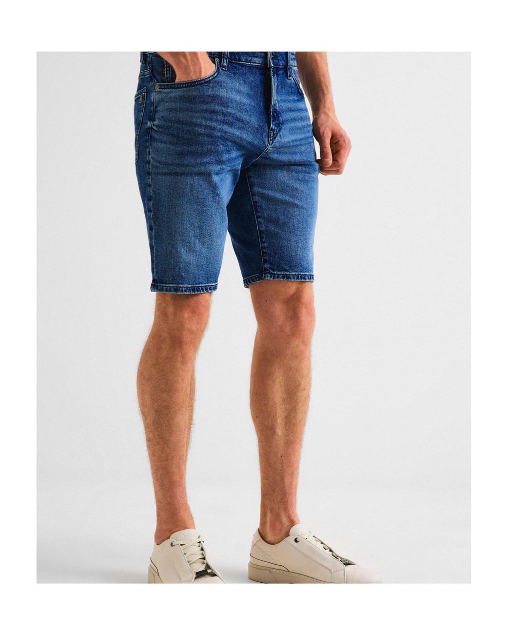 Boss Blue Versatile Denim Shorts for men