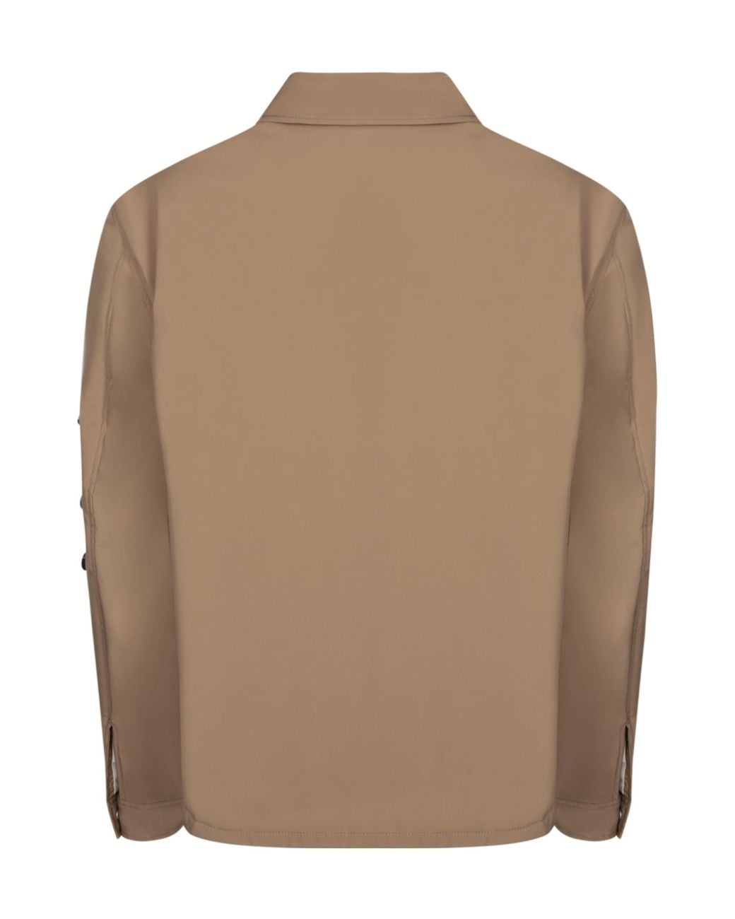 Lardini Brown Long Sleeved Press-Stud Overshirt for men
