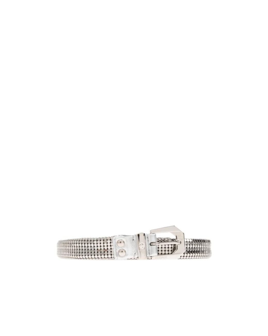 Versace White Logo-Engraved Buckle Belt