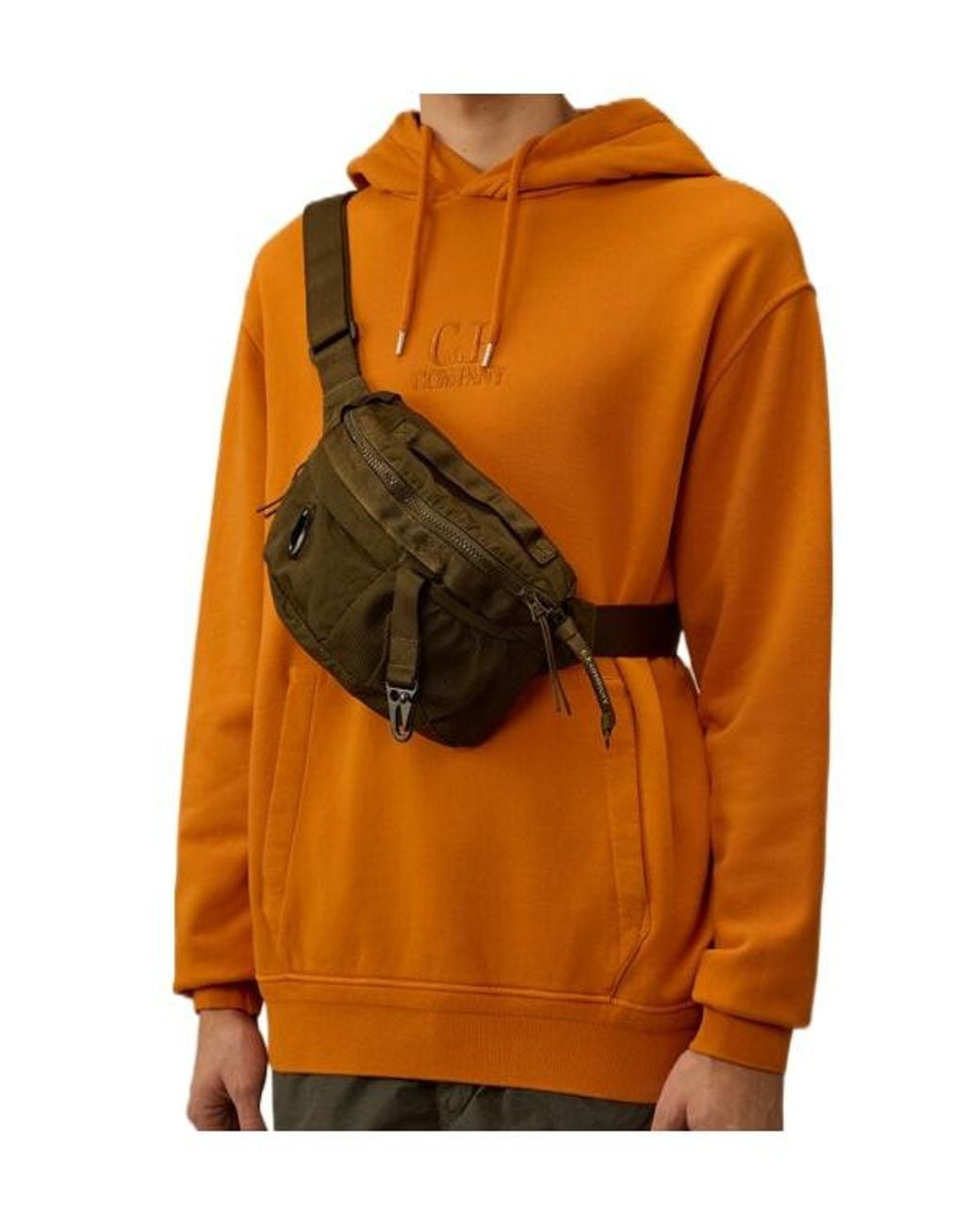 C P Company Natural Zip Fastening Belt Bag for men