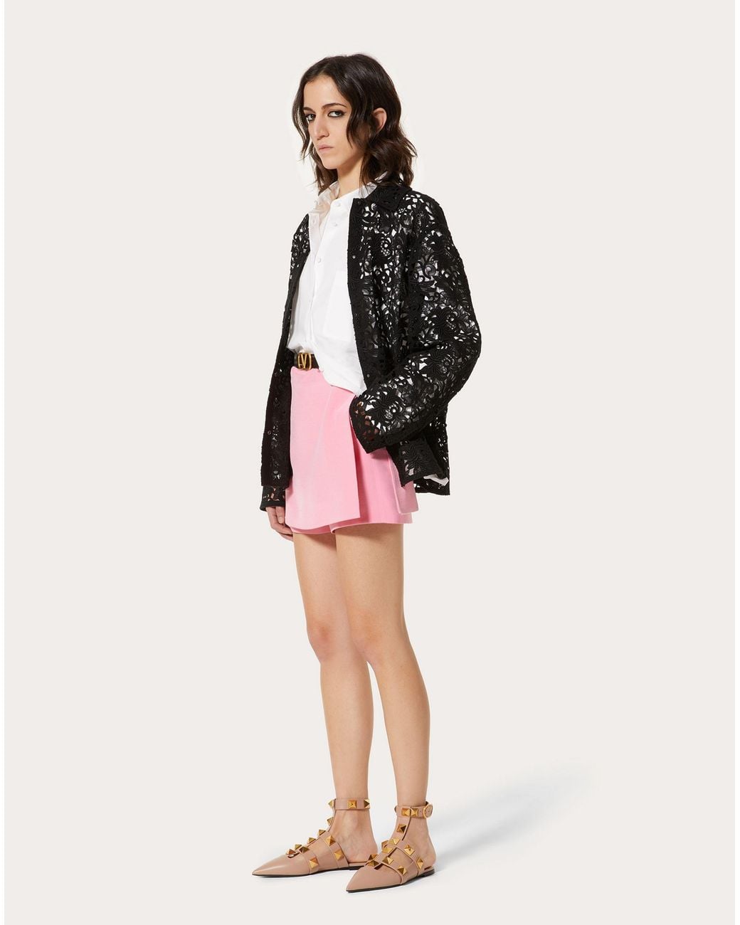 Valentino Black Blossom Macramé Jacket