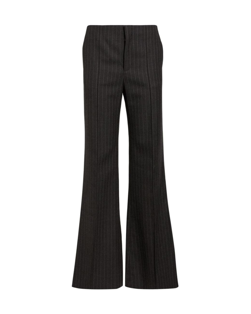 Jacquemus Black Straight-Leg Slim-Striped Wool Trousers
