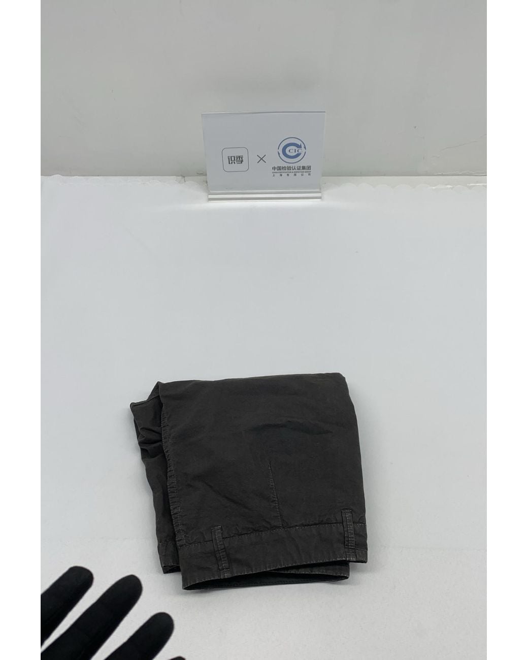 Stone Island Gray Logo Patch Cargo Shorts for men