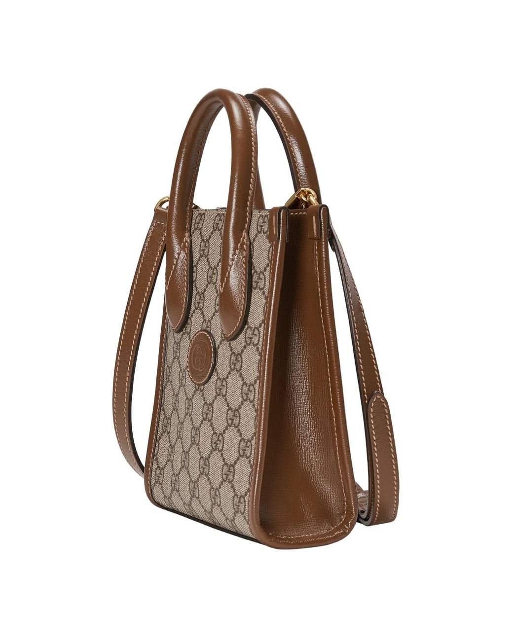 Gucci Brown Interlocking G Mini Tote Bag