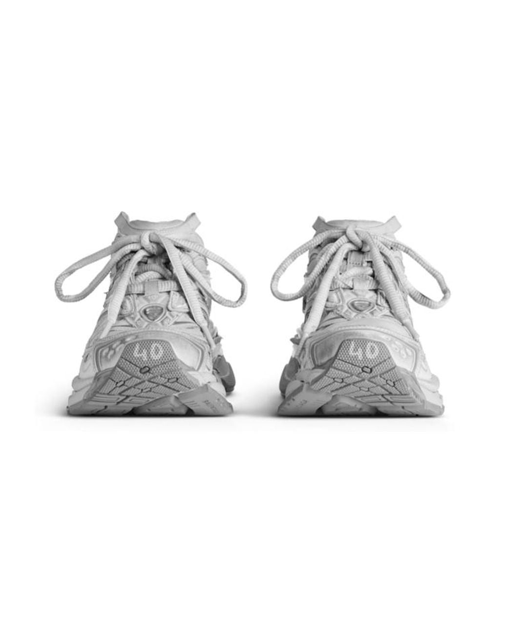 Balenciaga White Runner 2.0 Lace-Up Sneakers
