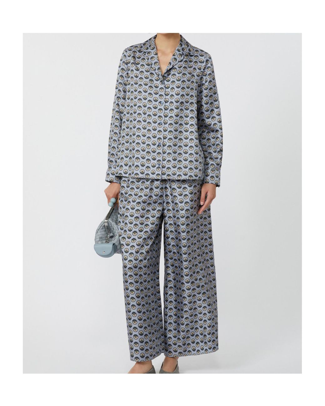 Max Mara Gray Weekend Oncia All-Over Printed Button-Up Shirt
