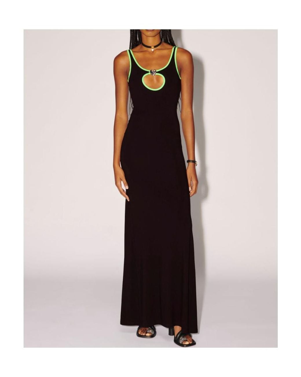 Ambush Black Heart Hole Sleeveless Long Dress