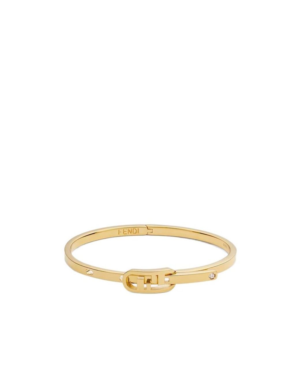 Fendi White O'Lock Bracelet