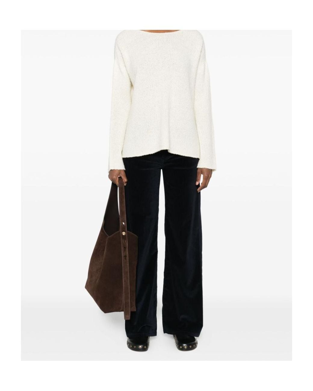Dondup Black Jacklyn Wide-Leg Corduroy Pants