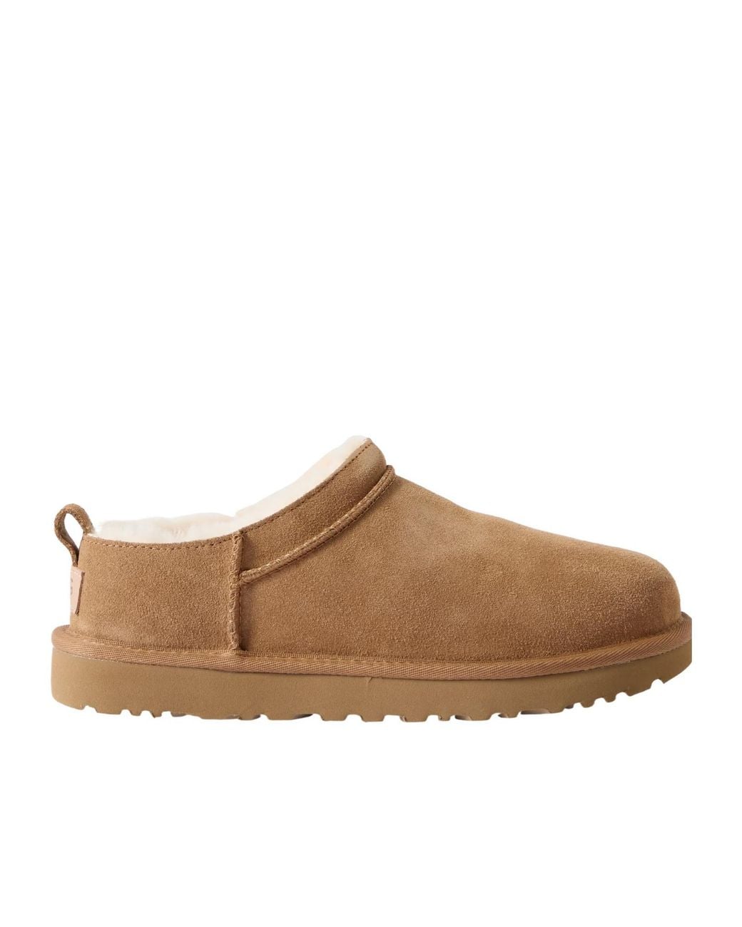 Ugg Brown Solid Color Shearling Slippers
