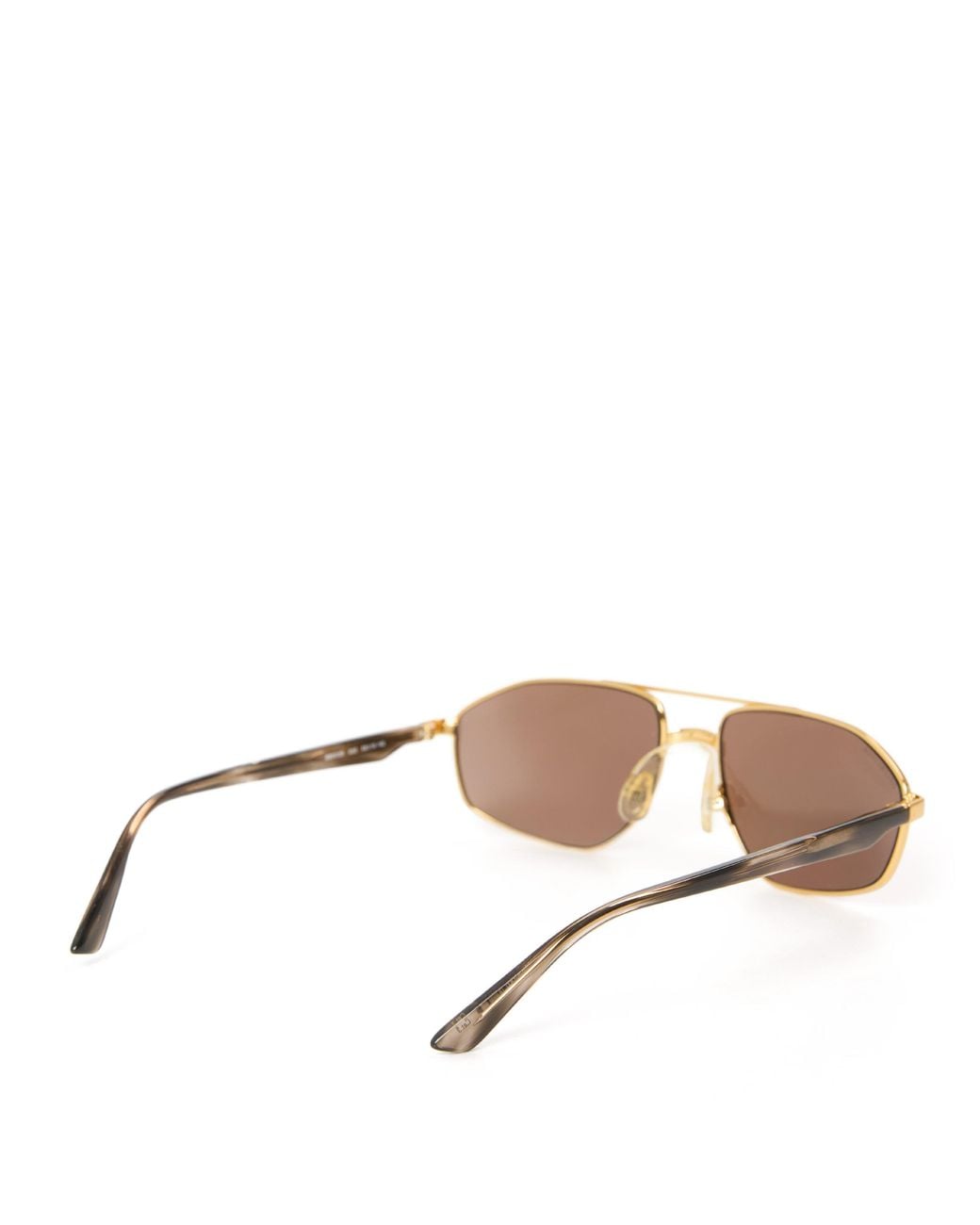 Balenciaga White Rectangular Aviator Sunglasses for men