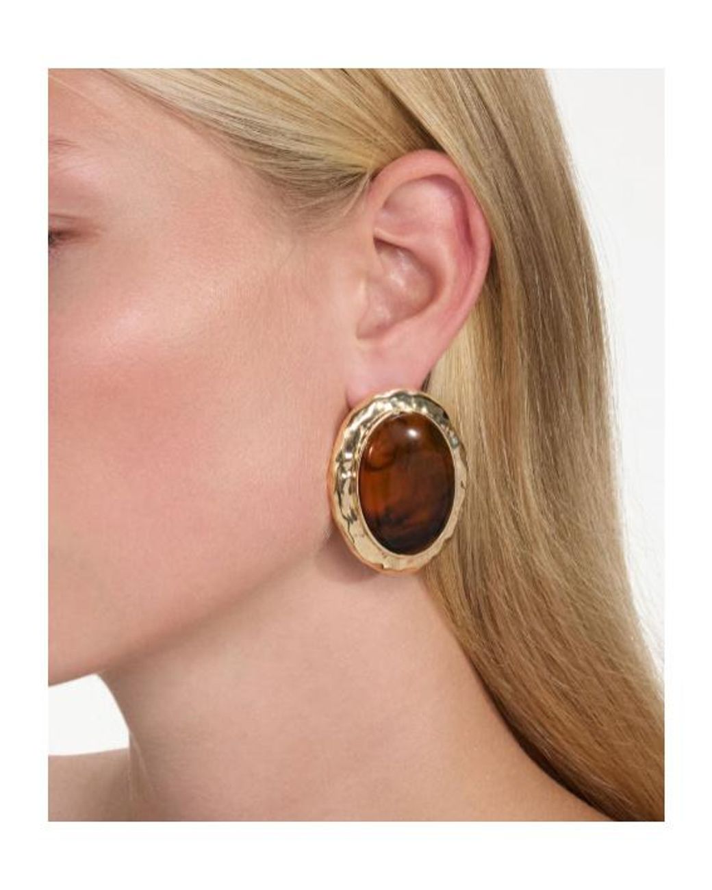 Self-Portrait Multicolor Hammered Earrings