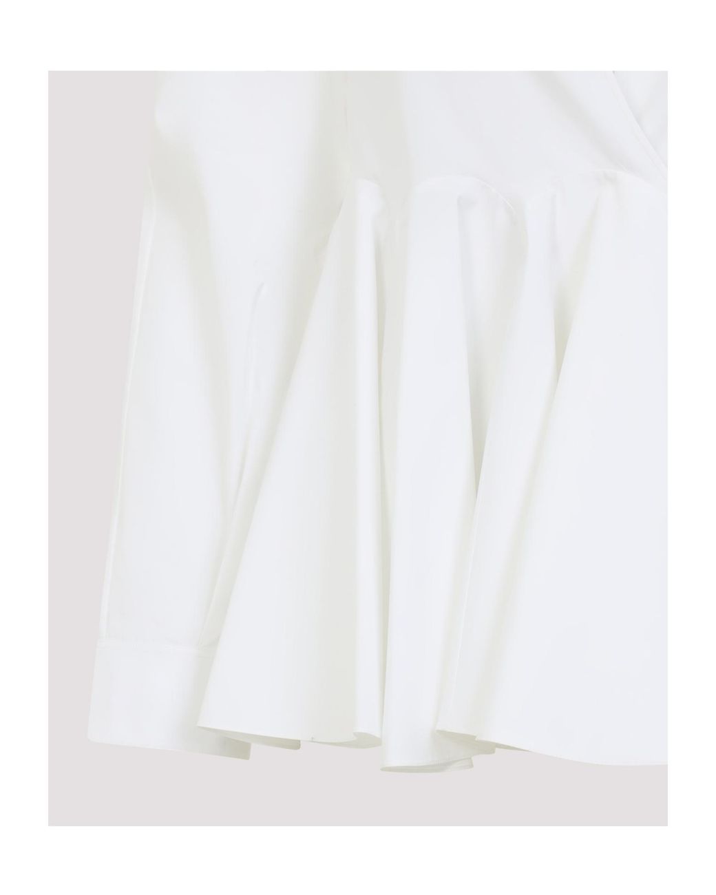 Alaïa White Alaïa V-Neck Flared Shirt