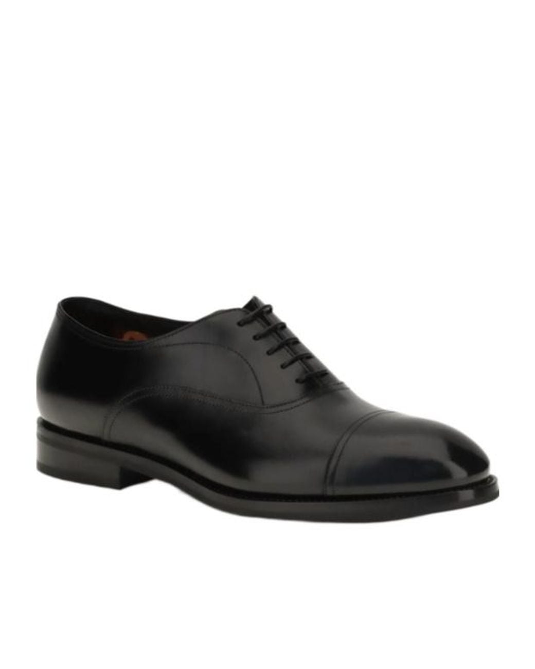 Santoni Black Francesina Cap-Toe Oxford Shoes for men