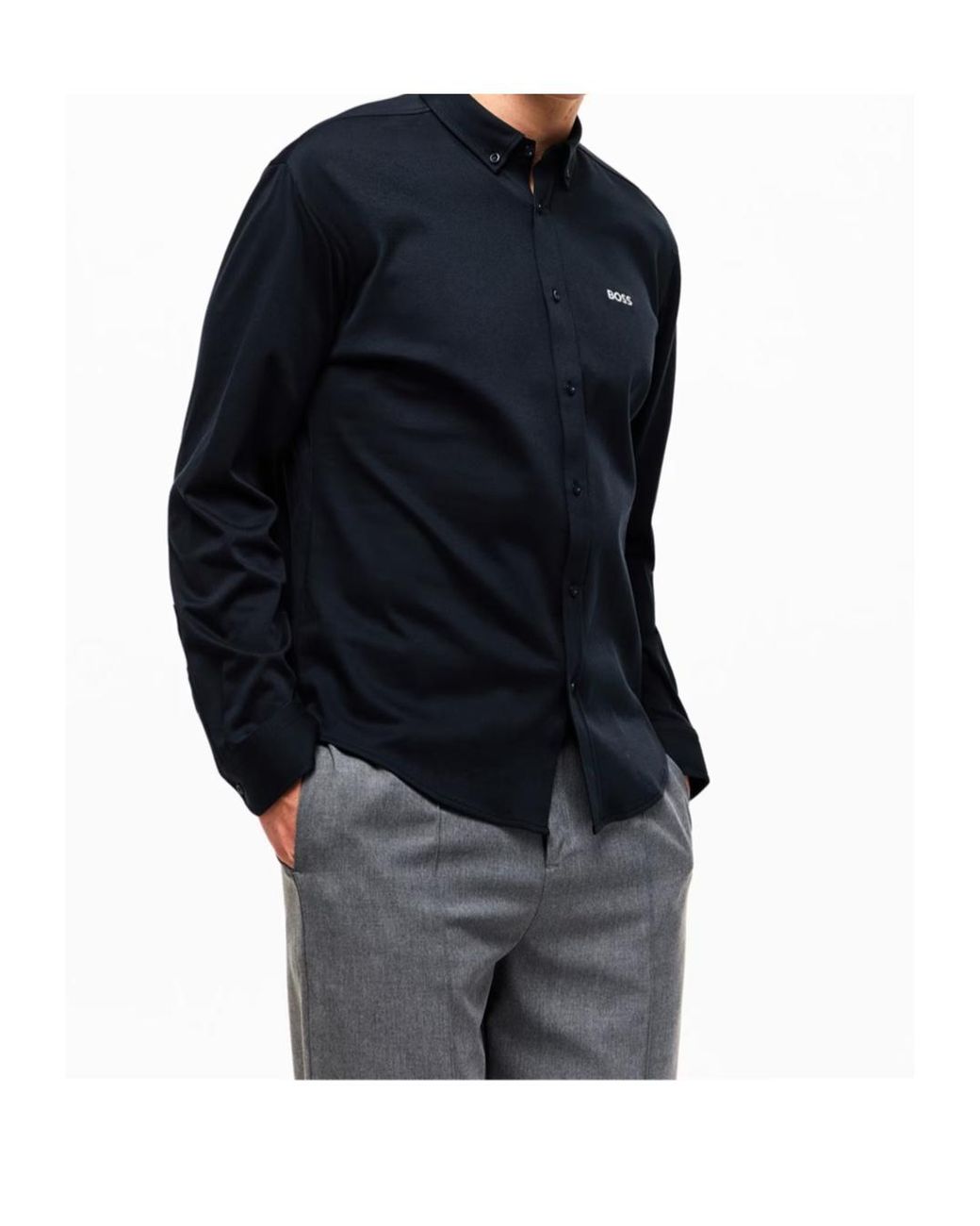 Boss Black Plain Shirt for men