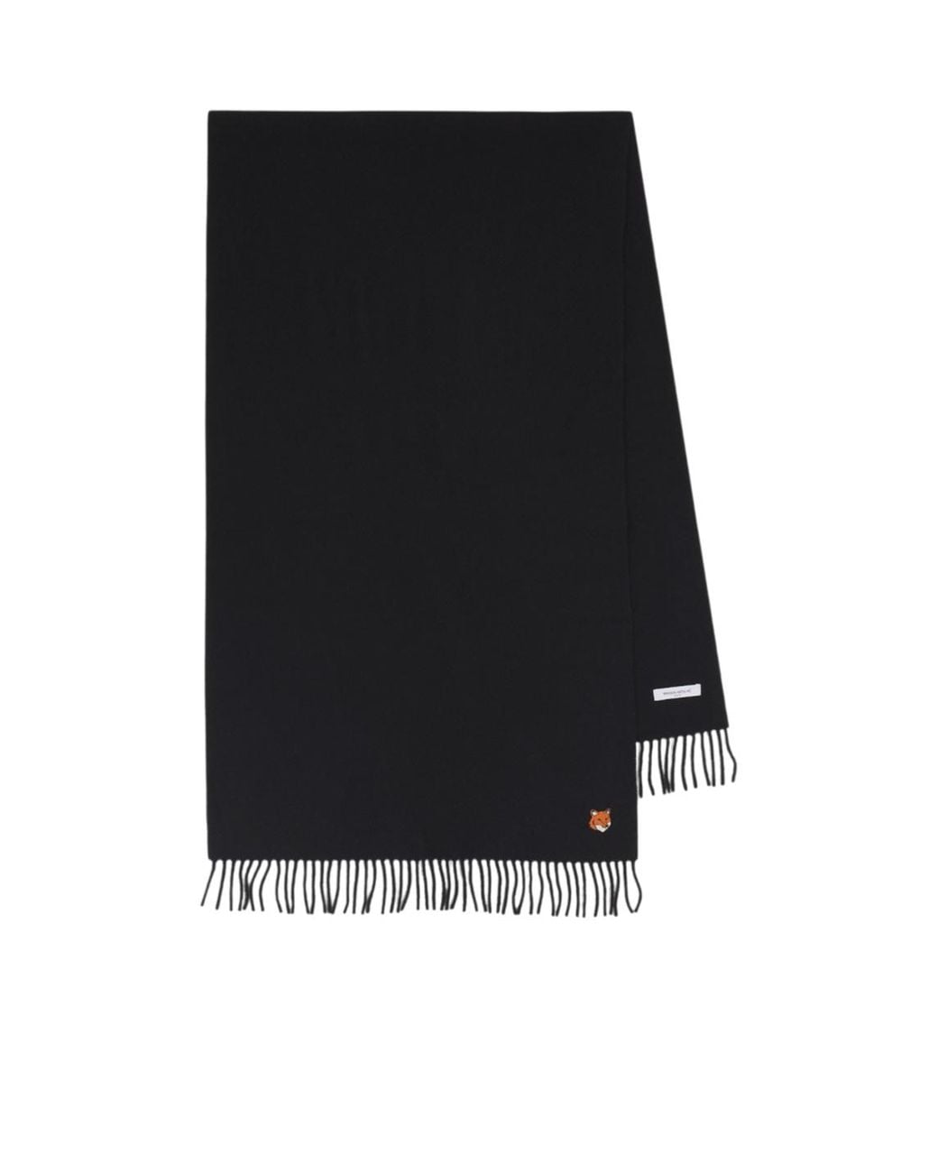 Maison Kitsuné Black Maison Kitsuné Fox Head Scarf for men