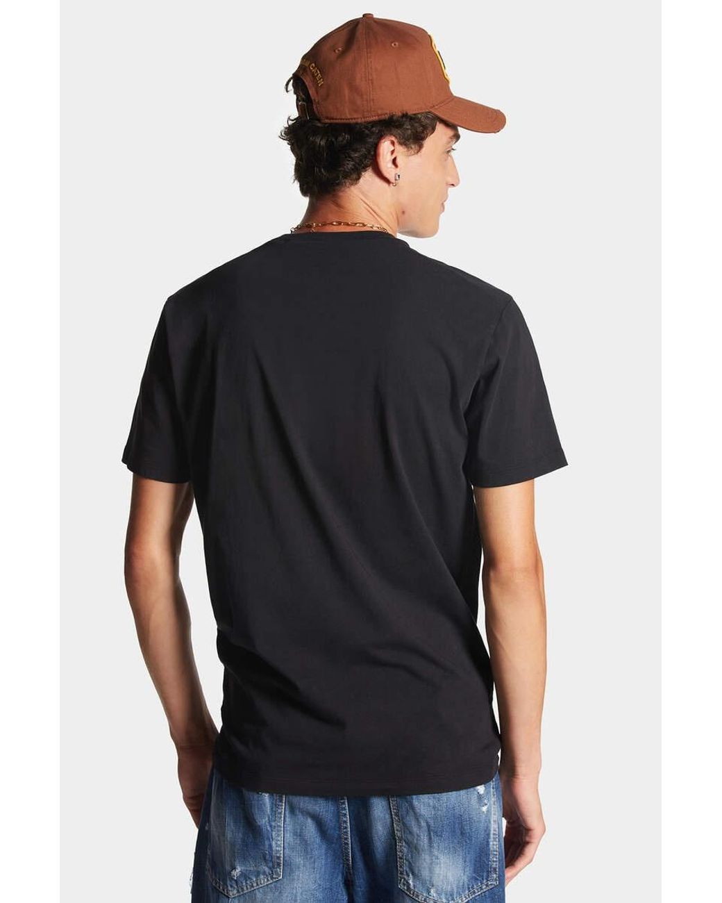 DSquared² Black Logo Printed Crewneck T-Shirt for men